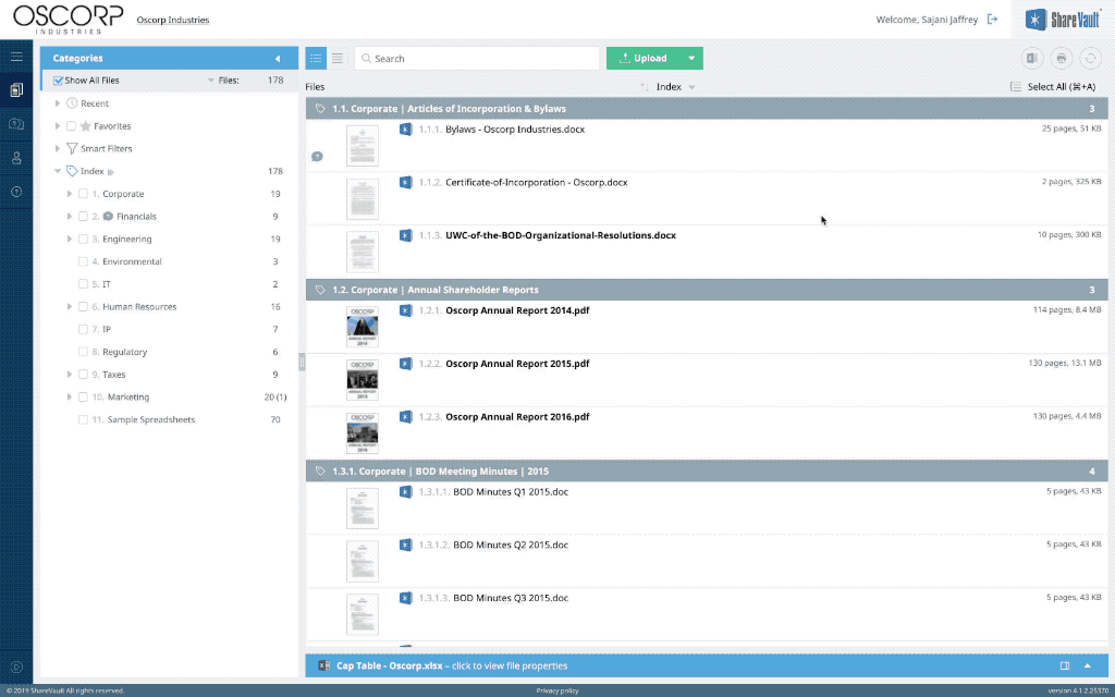 ShareVault Spreadsheet Viewer